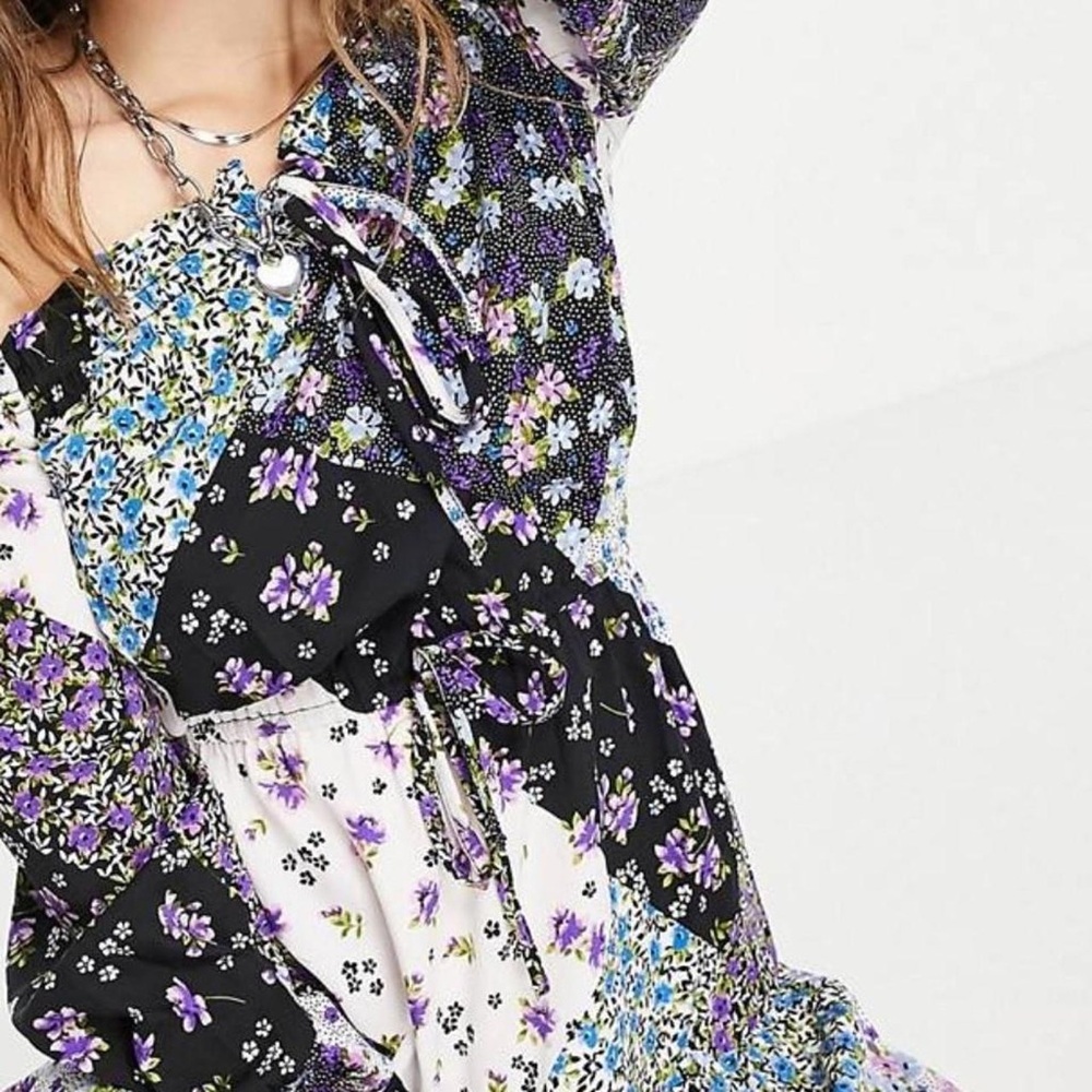 Violet Romance Floral Mini Dress NWT UK 10